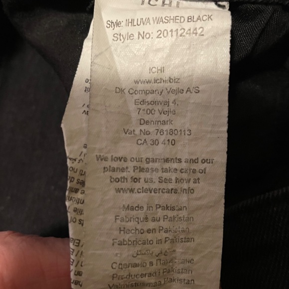 Ichi washed black slim straight crop jean - Picture 4 of 4